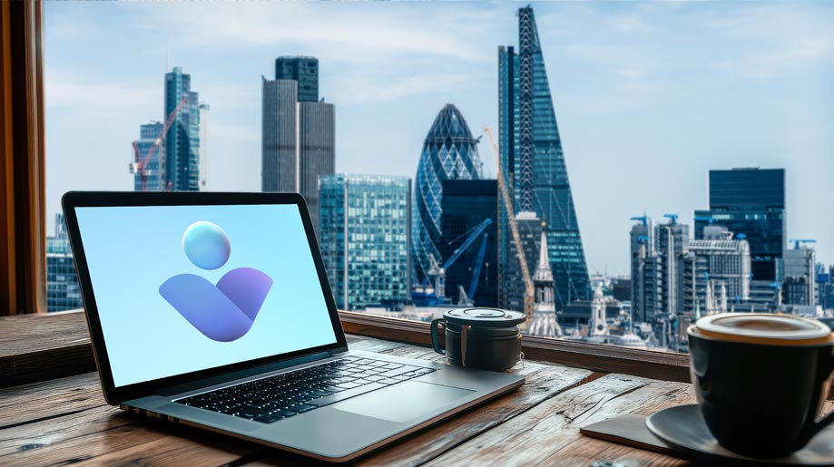 Viva Engage against a London Skyline